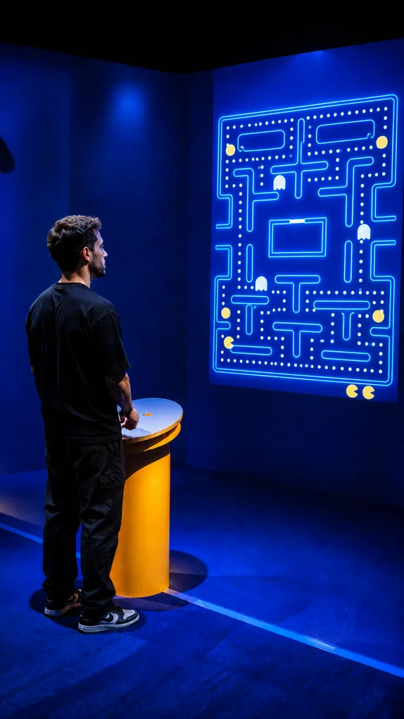 Pacman digital · experiência interativa