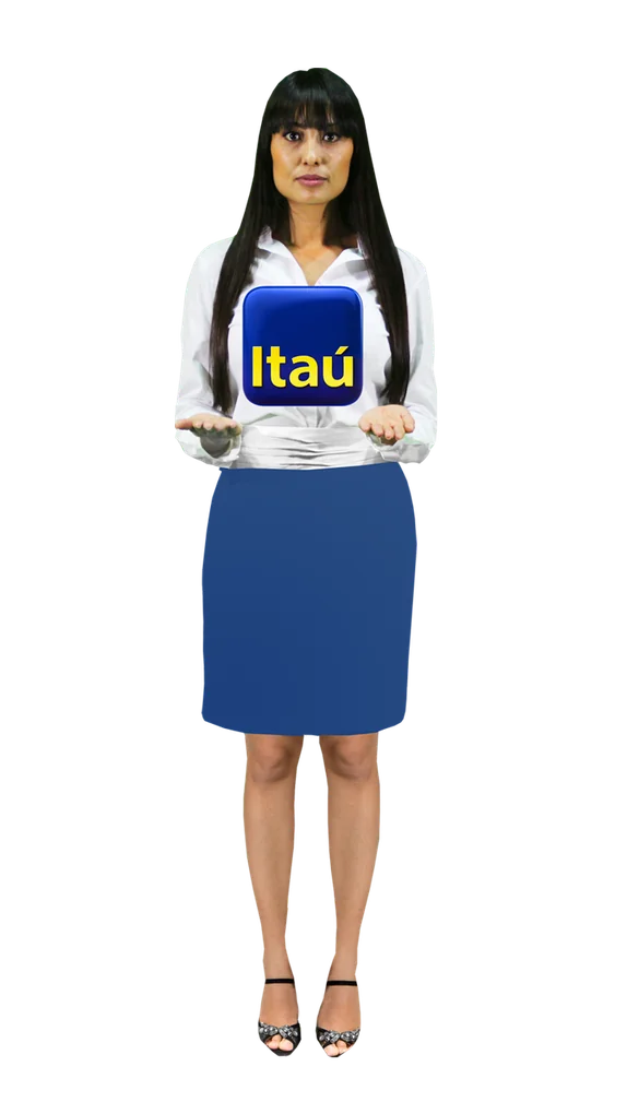 Promotora virtual em tamanho real