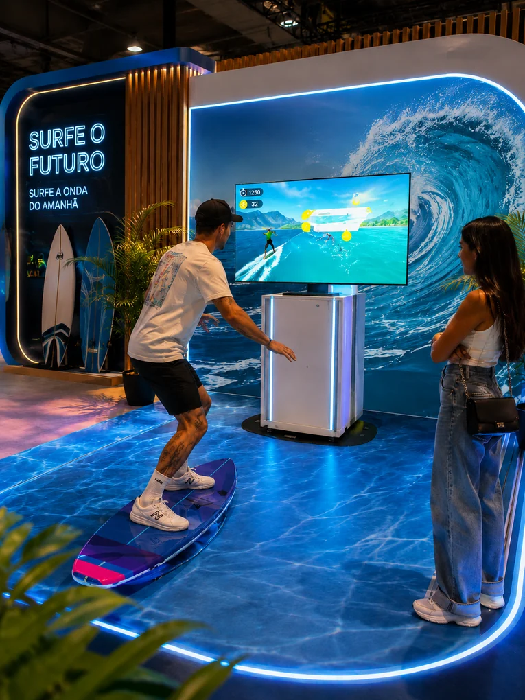 Simulador de surf VR da Ubergeek